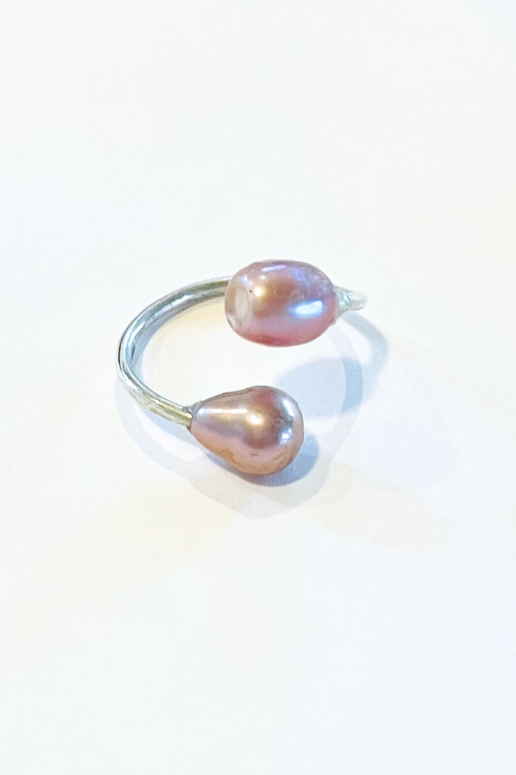 Silver Edison Pearl Wrap Ring