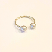Silver Edison Pearl Wrap Ring