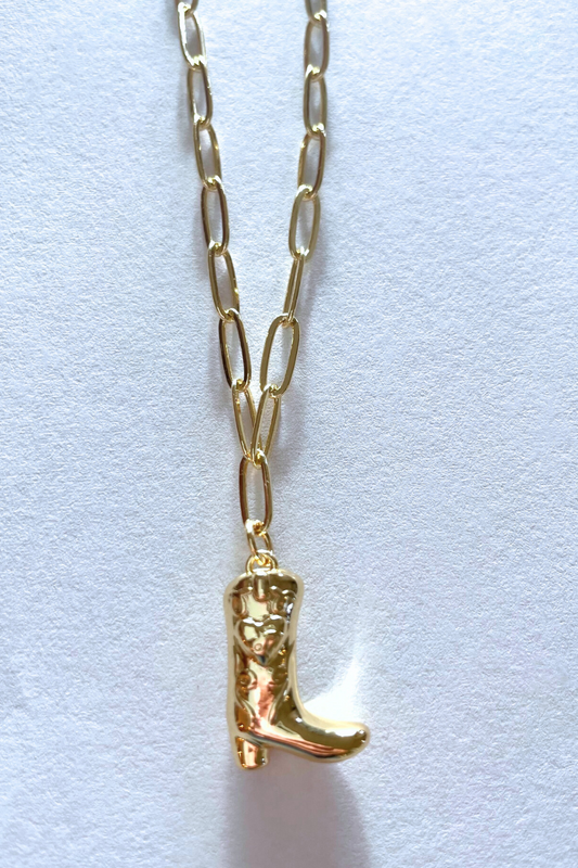 Cowboy Boot Charm Necklace