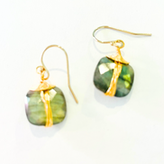 Wire Wrapped Gemstone Earrings