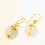 Wire Wrapped Gemstone Earrings