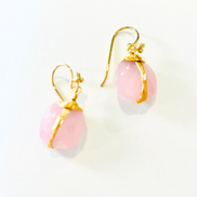 Wire Wrapped Gemstone Earrings