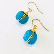 Wire Wrapped Gemstone Earrings